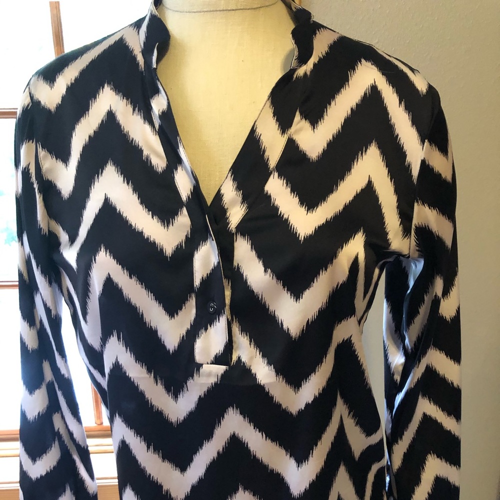 Chico’s zebra stripe blouse